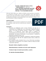 Actividades de Formación Cívica y Ética Tercer Grado, Semana Del 17 Al 20 de Marzo de 2020