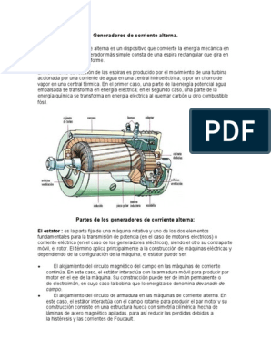 garra cruzar reserva Generadores de Corriente Alterna | PDF | Generador eléctrico | Motor  eléctrico