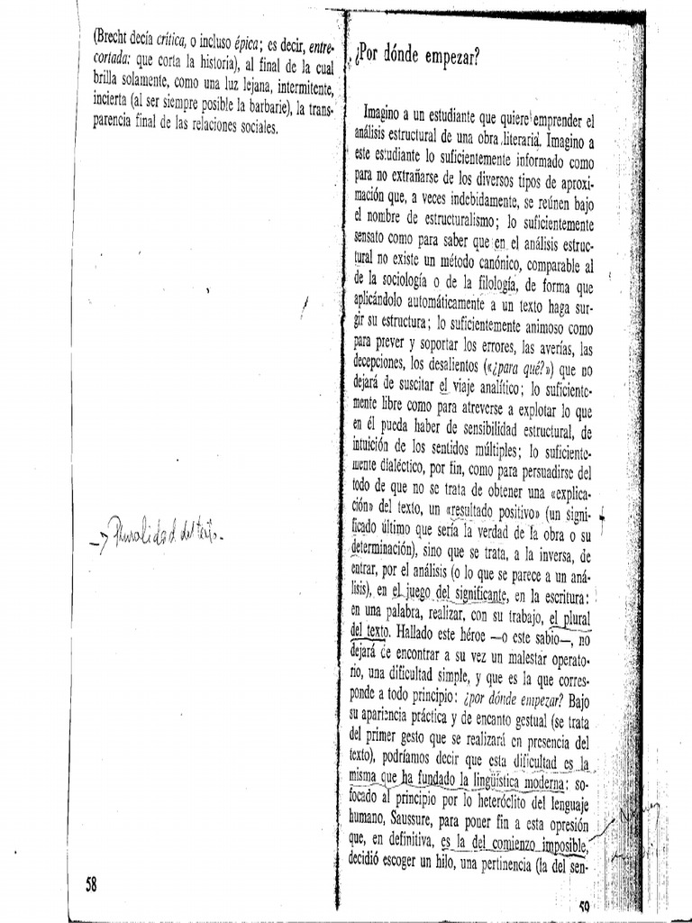 Barthes - de La Obra Al Texto | PDF