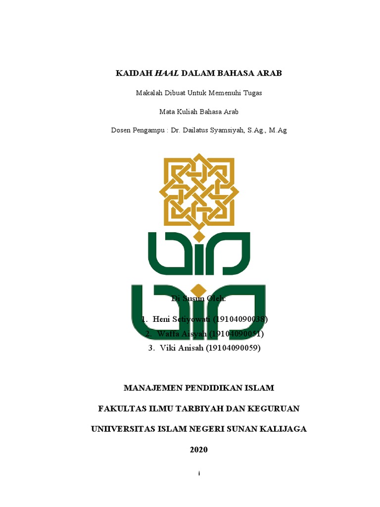 Makalah Haal Bahasa Arab