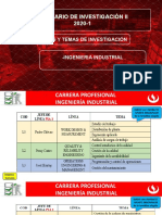 Lineas y Temas de Investigaciòn - Ing. Industrial - 2020-1