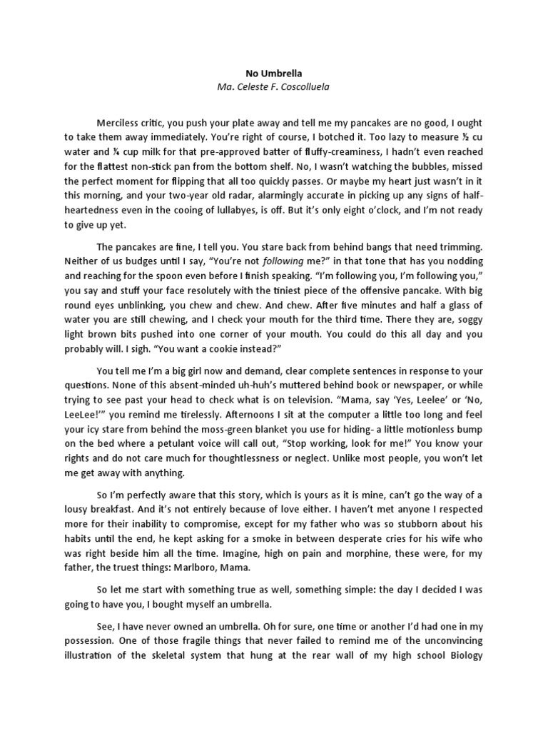 NoUmbrella (Literature) PDF Nature