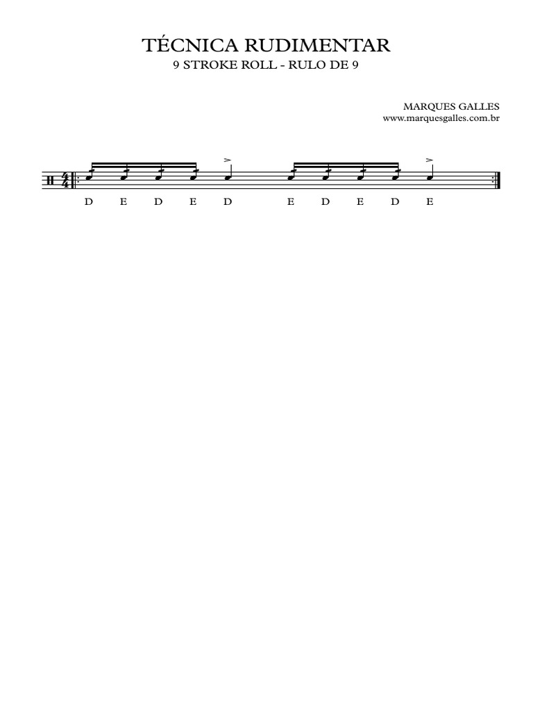 TÉCNICA RUDIMENTAR Partitura Completa PDF | PDF