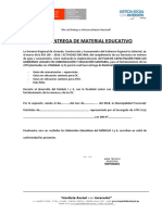 Acta Entrega de Material Educativo - Facilitador