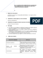 Convocatoria para La Contratación