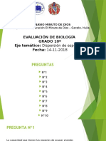 Examen de Biologia 10º 4º Periodo