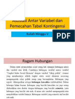 Asosiasi Antar Variabel dan Pemecahan Tabel Kontingensi