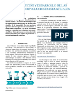 Evolución y Desarrollo de Las Cuatro Revoluciones Industriales