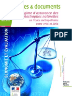 Études Et Documents: Le Régime D'assurances Des Catastrophes Naturelles en France Métropolitaine Entre 1995 Et 2006.