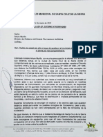 Carta Enviada Por Angélica Sosa Al Ministro Arturo Murillo