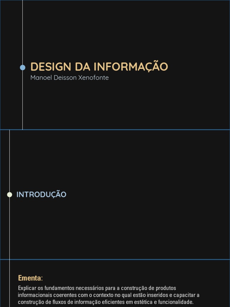 Aula 1 Design Da Informação | PDF | Esboço | Infográficos