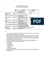 Jadwal Kegiatan Saturnus