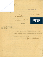 Rapport Du Gouverneur Repiquet À Destination Du Ministre Des Colonies Mars 1922