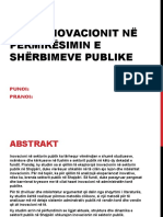 Roli I Inovacionit Në Përmirësimin e Shërbimeve Publike