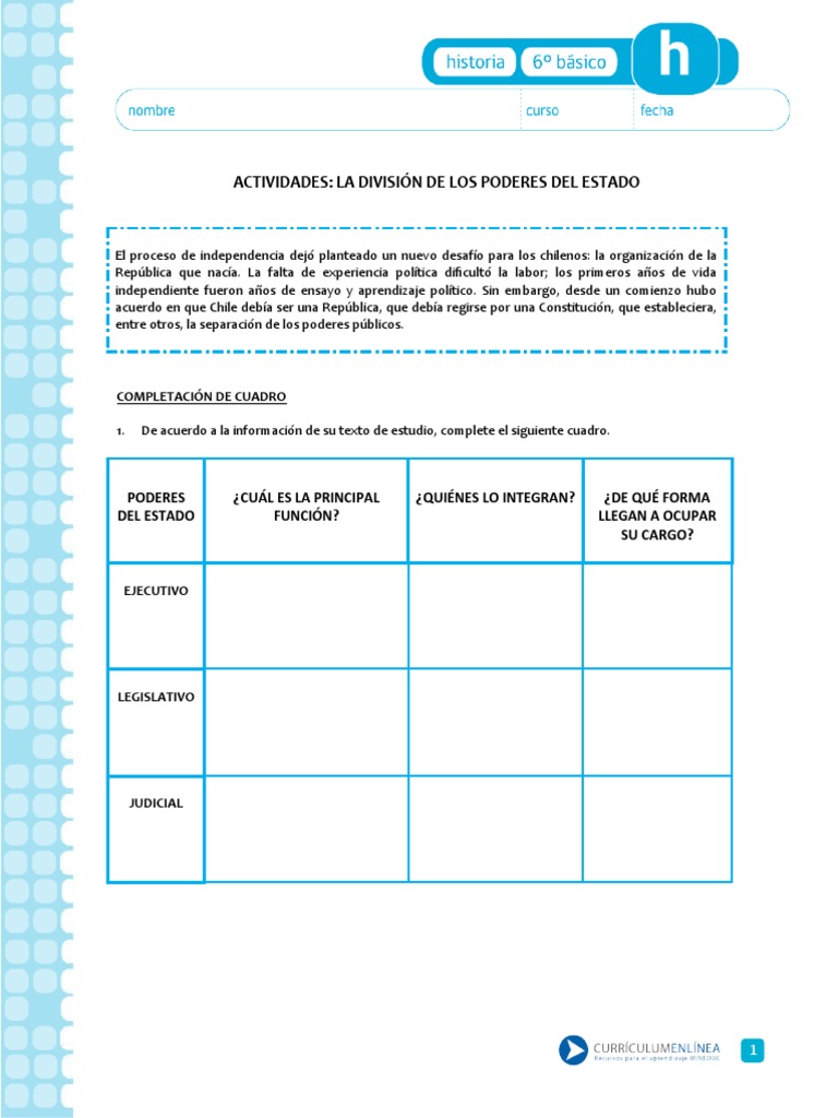 División de Poderes en Chile y Monzón | PDF | Separación de poderes ...