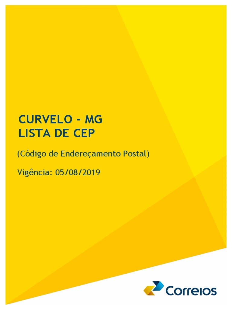 Cep Curvelo Mg Centro