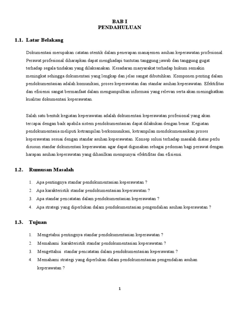 Prosdok Standar Dan Strategi Pendokumentasian Keperawatan Docx