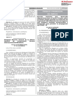 Decreto Supremo Que Desarrolla Disposiciones para El Sector Decreto Supremo N 010 2020 TR 1865130 2