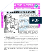 Ficha El Caminante Hambriento para Quinto de Primaria PDF