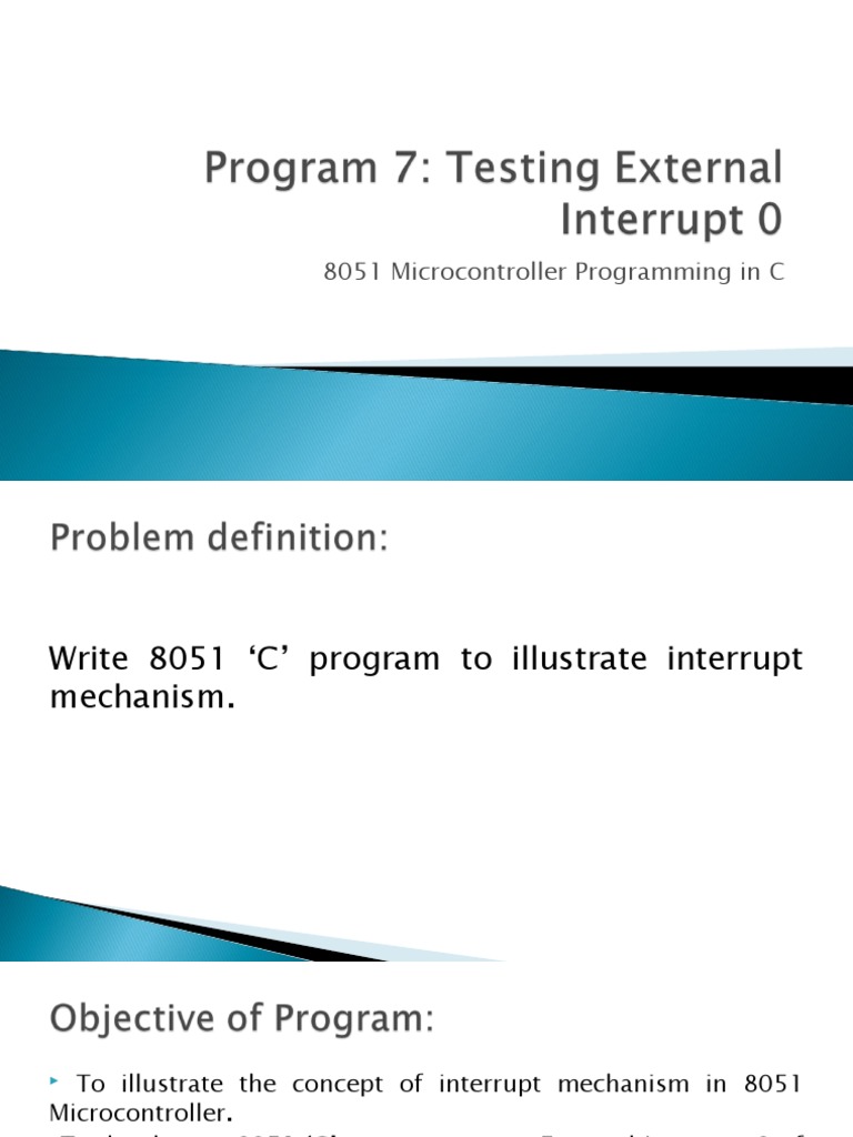 8051 External Interrupt Programming | PDF | Microcontroller | Computer ...