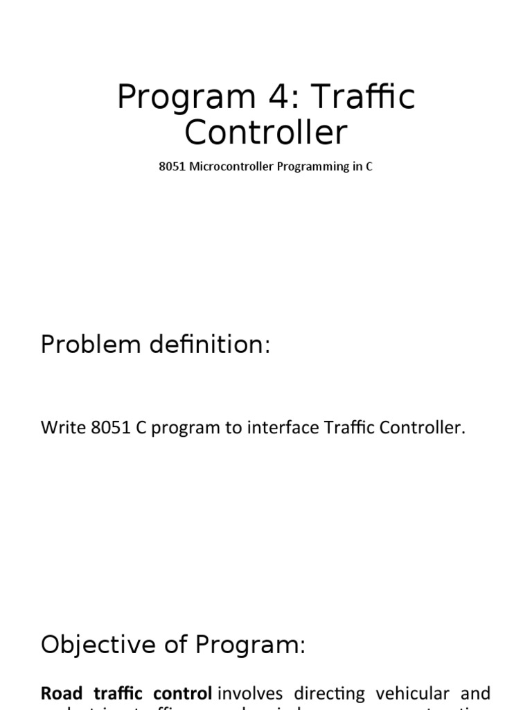 Traffic Light Control with 8051 C Code | PDF | Traffic | Computer Program