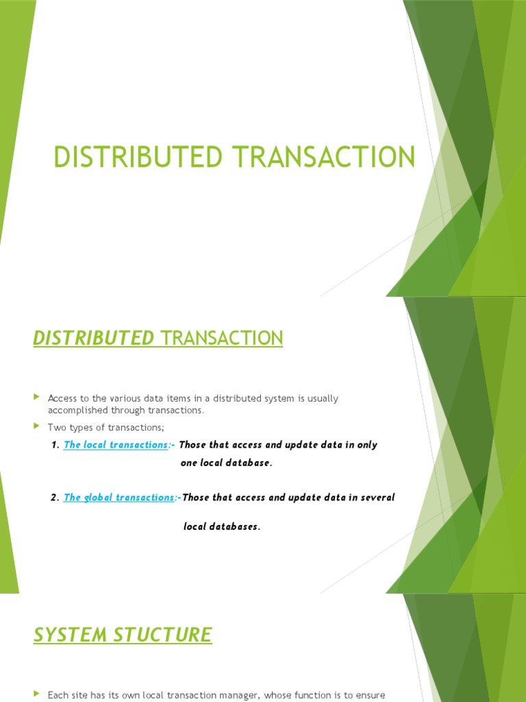 Overview of Distributed Transactions | PDF | Database Transaction | Acid