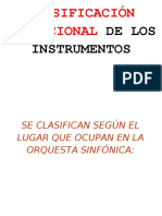 CLASIFICACIÓN TRADICIONAL DE LOS INSTRUMENTOS