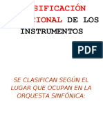 Clasificación Tradicional de Los Instrumentos