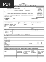 Application For Inclusion of Name in Electoral Roll: Form 6