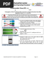 HumaClot Junior SOP Prothrombin Time PT Version 1 0 PDF