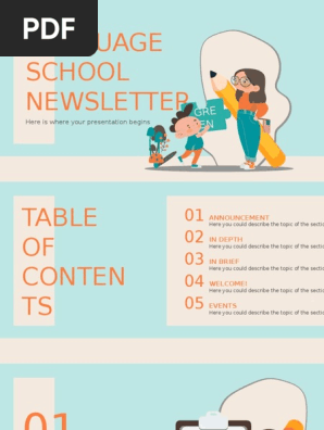 Language School Newsletter by Slidesgo.pptx