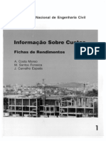 Fichas Rendimentos LNEC - Vol 1 PDF