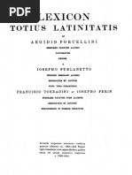 Forcellini 1 Aeg, Lexicon Totius Latinitatis Vol 1 A-C (Furlanetto ...