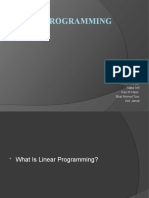 Linear Programming: Presented By: Saba Arif Rao M Nasir Bilal Ahmed Toor Akif Jamal