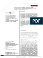 [13139053 - Journal of Biomedical and Clinical Research] Intrafetal Laser Coagulation for Trap Sequence in a Complicated Dichorionic Triamniotic Triplet Pregnancy Case Report and Review of the Literature (1)