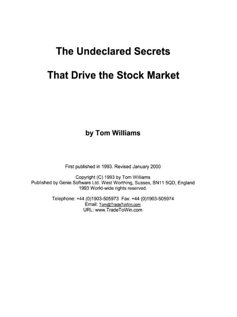 The Undeclared Secrets That Drive Stock Market | PDF | Stock Market ...