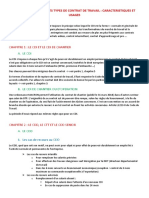 Partie 2 Les Differents Types de Contrat de Travail Caracteristiques Et Usages