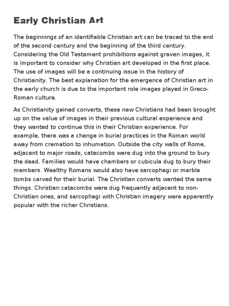Origins of Early Christian Art | PDF | Christian Art | Eastern Orthodox ...