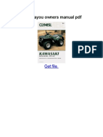 Kawasaki Bayou Owners Manual PDF