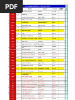 2011 Competition Calendar