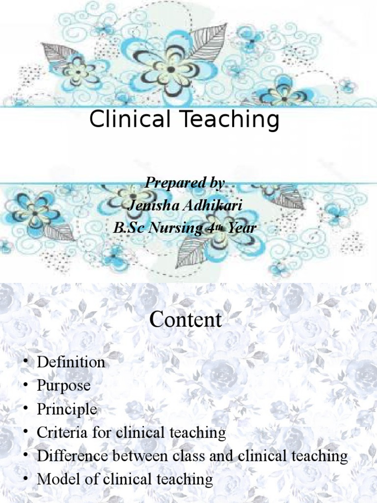 Clinical Teachingx | PDF | Nursing | Teaching Method