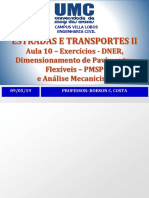 Aula 10_Exercícios-DNIT_Método da PMSP_Análise mecanicista