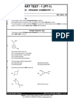 PART TEST-1 (Ogranic Chemistry) PDF