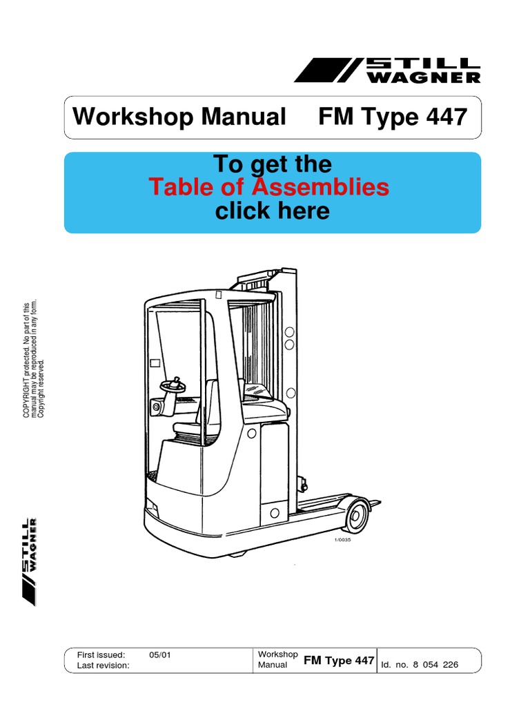 Still Fm12 14 17 Y 20 Tipo 447 Ingles 05 2001 Pdf Electric Motor Switch