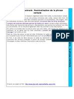 DG. La Phrase Nominale. Nominalisation de La Phrase Verbale PDF