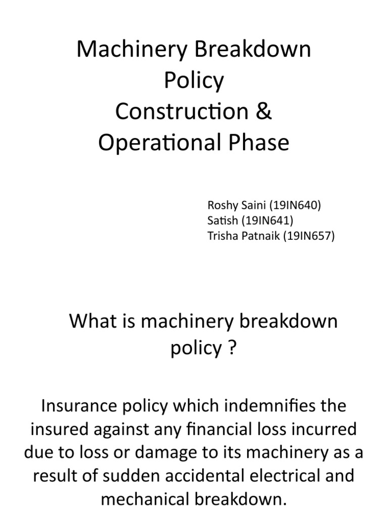 MBP 2 | PDF | Insurance | Heavy Equipment