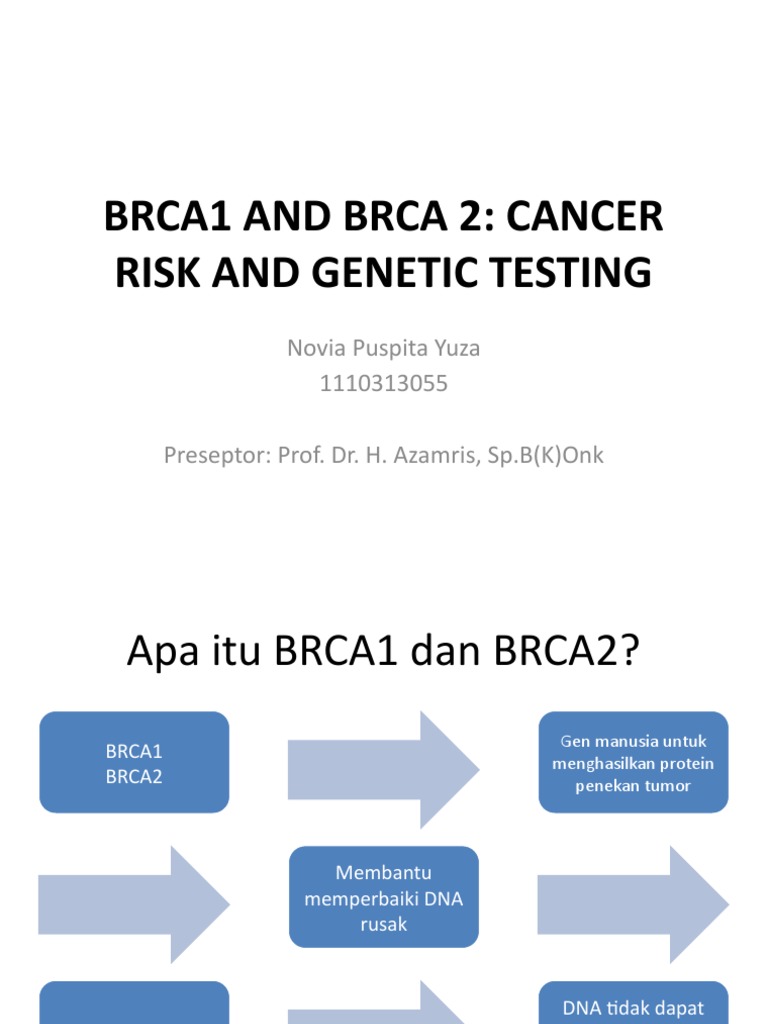Risiko Kanker Payudara dan Ovarium BRCA1/2 | PDF