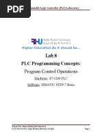 PLC Laboratory - Experiment 8 - PLC Programming Concepts - Program Control Operations