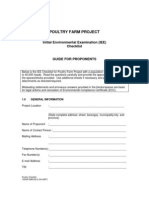 Poultry Farm Project: Initial Environmental Examination (IEE) Checklist