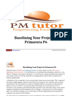 Baselining Your Project in Primavera P6